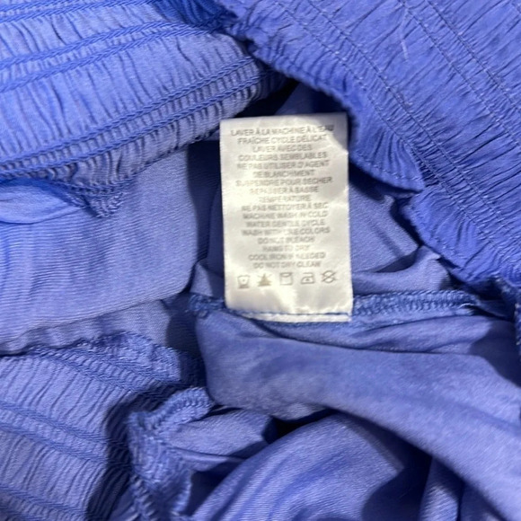 RACHEL Rachel Roy Smocked Peasant Long Sleeve Blouse Womens Size S - Picture 5 of 8